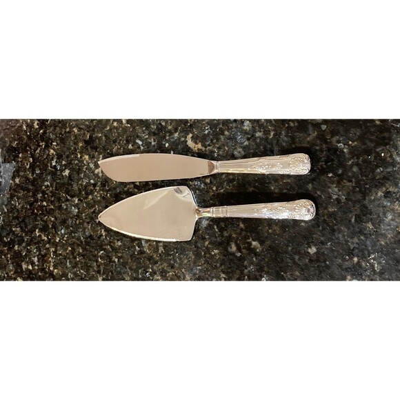 Cake Knife & Server  Stainless 2-Piece Set - Picture 2 of 15